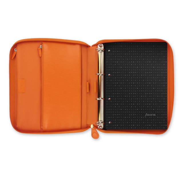 FILOFAX A4 PENNYBRIDGE ZIP FOLIO Hndl TANGERINE