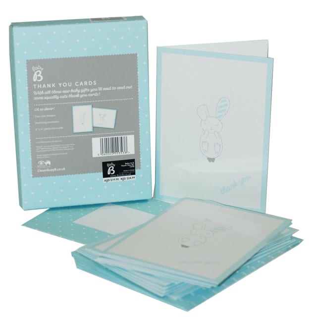 KTWO Baby B Thank You Cards Blue