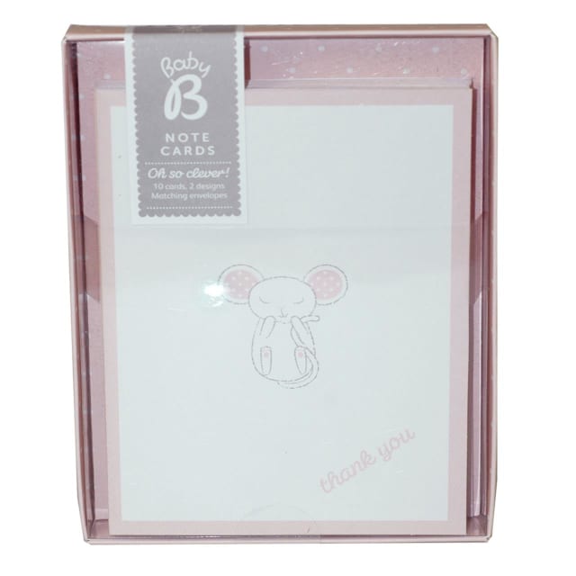 KTWO Baby B Thank You Cards Pink