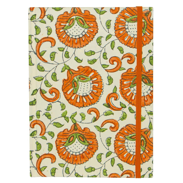 LANTERN STUDIOS A5 Journal Ind Orang Flwr