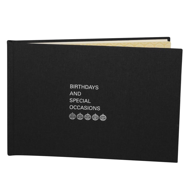 LANTERN STUDIOS Birthday Book Black