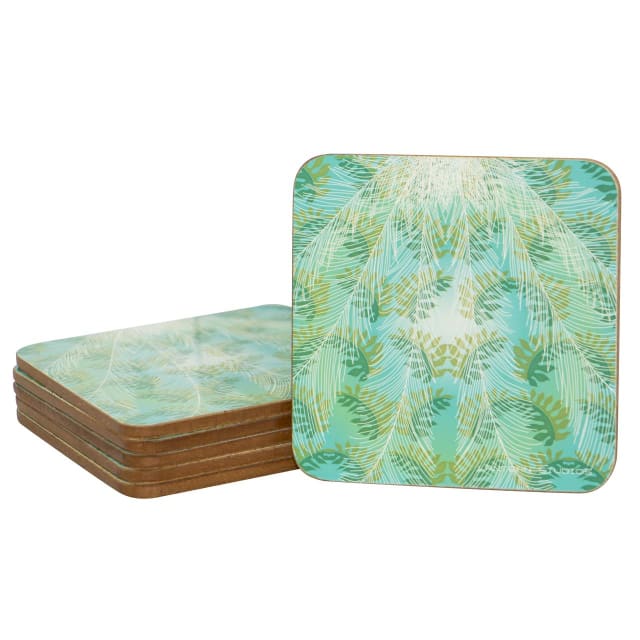 LANTERN STUDIOS Botanica Coaster Set 6 Lyrebird