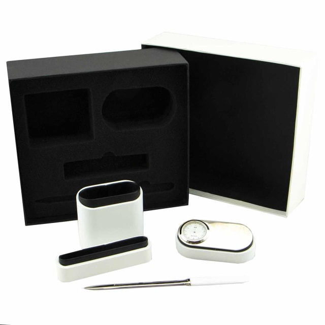 LIFEFX Black White Desk Set