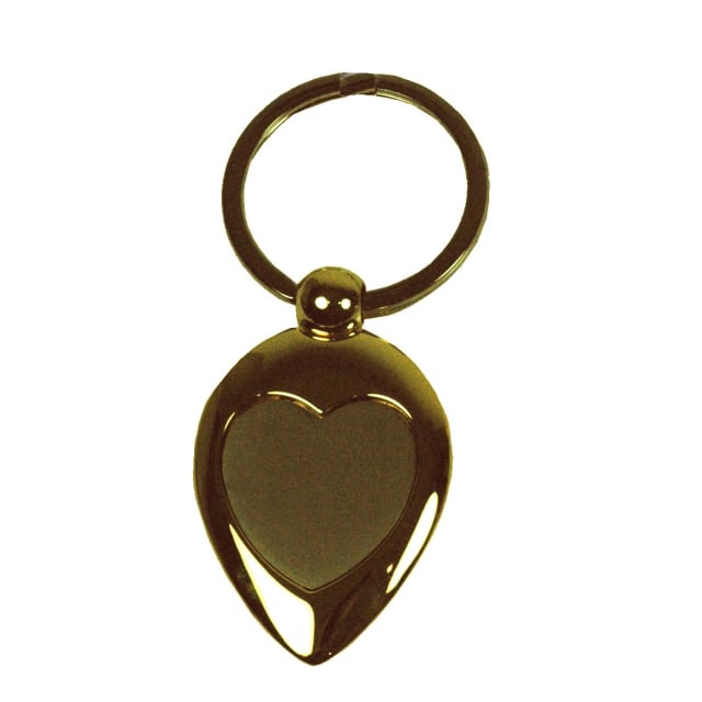 LIFEFX Chr/Gold Heart Keyring