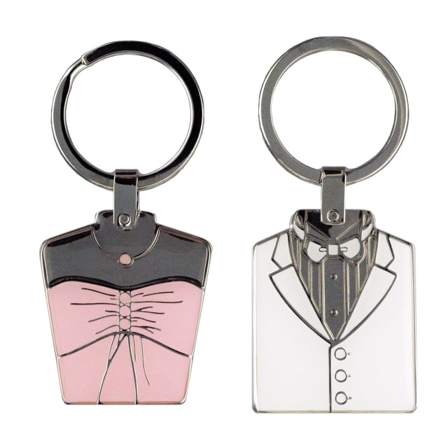LIFEFX Pink/White Wedding Keyring