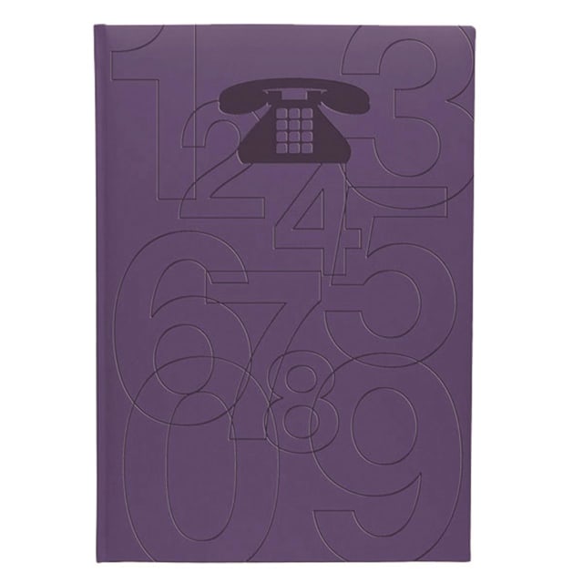 PIERRE BELVEDERE Numbers Address Book Pocket Violet Blue