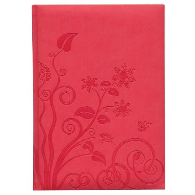 PIERRE BELVEDERE Organic Flowers Large Notebook Coral