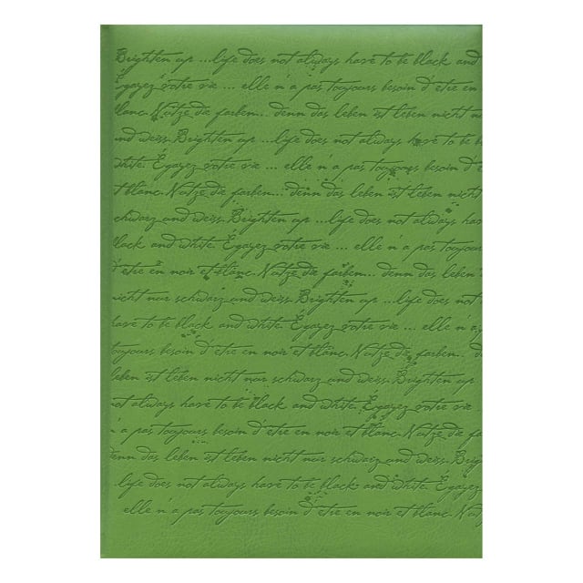 PIERRE BELVEDERE Script Large Notebook Wasabi