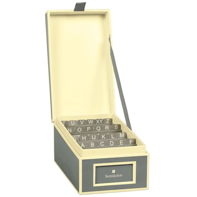 SEMIKOLON Business Card Box Grey