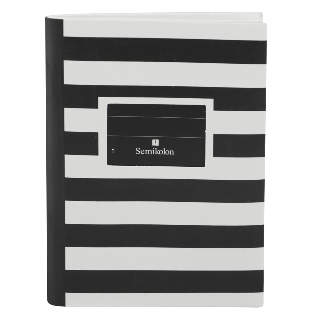 SEMIKOLON Exercise Book A6 Lined Black Stripe