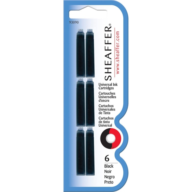 Sheaffer® Skrip® Fountain Pen Universal Ink Cartridge - Black VFM (6 per card)