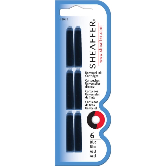 Sheaffer® Skrip® Fountain Pen Universal Ink Cartridge - Blue VFM (6 per card )