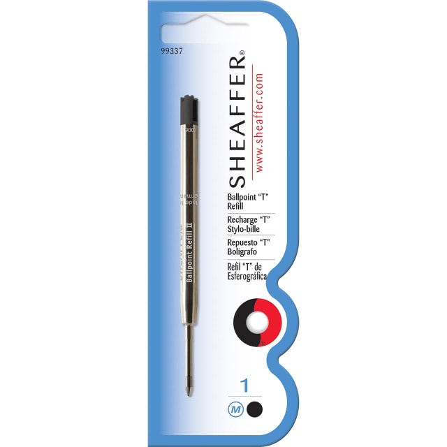 Sheaffer® Ballpoint Refill "T" Style - Black Medium Blister Card
