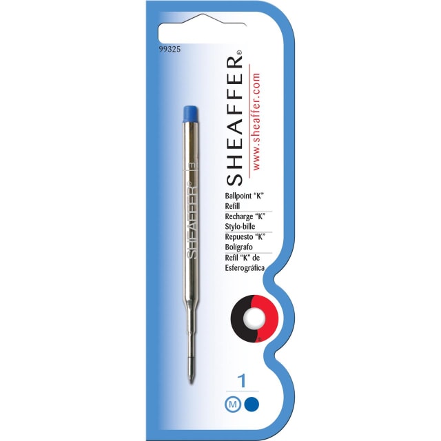 Sheaffer® Ballpoint Refill "K" Style - Blue Medium - Blister Card