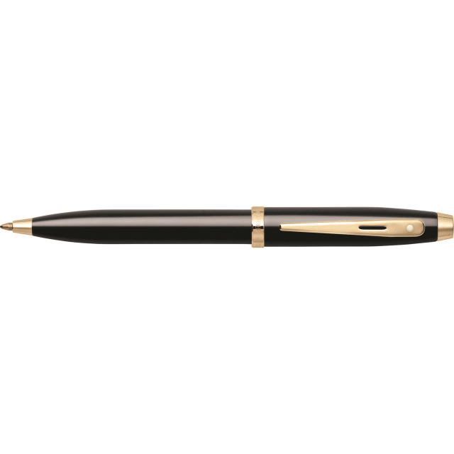 Sheaffer® 100 9322 Glossy Black Ballpoint Pen With Gold-tone trim