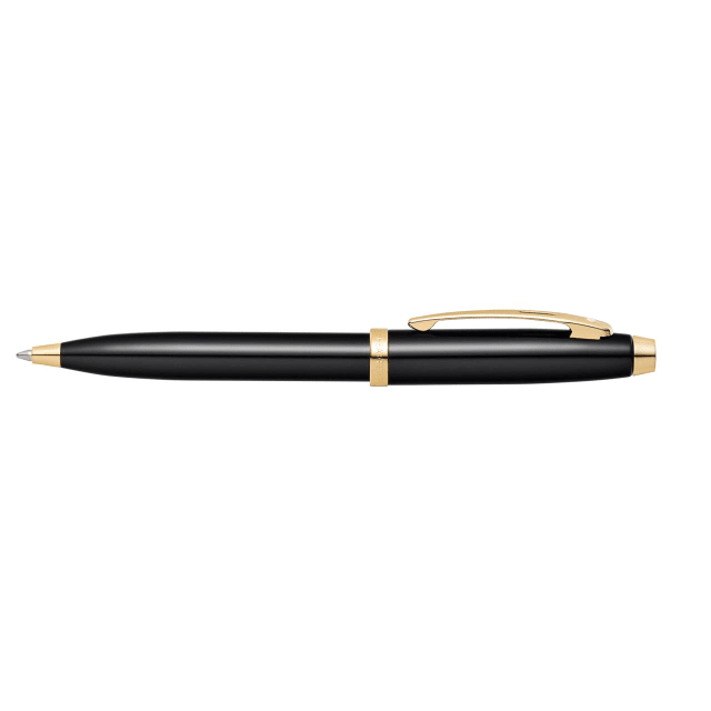 Sheaffer® 100 9322 Glossy Black Ballpoint Pen With Gold-tone trim