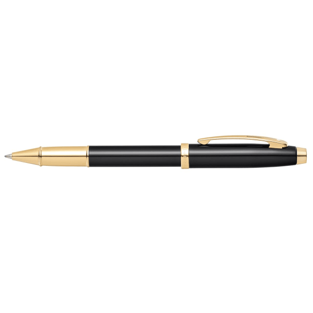 Sheaffer® 100 9322 Glossy Black Ballpoint Pen With Gold-tone trim