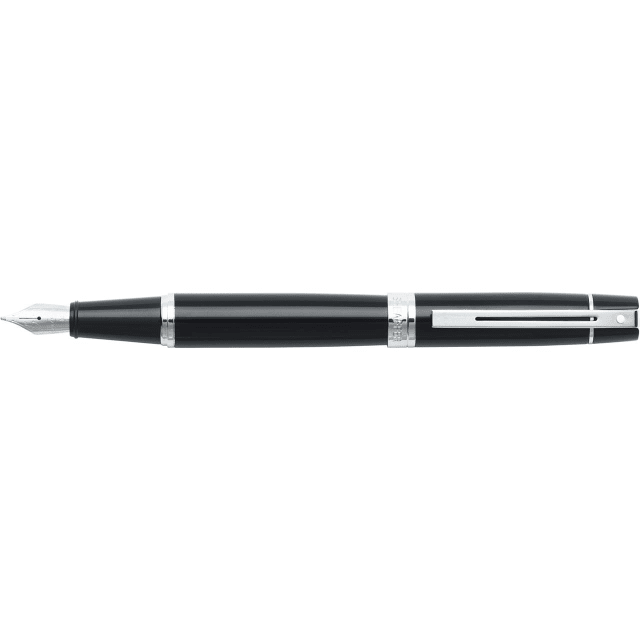 Sheaffer® 300 9312 Glossy Black Fountain Pen With Chrome trim - Medium