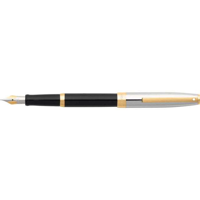 Sheaffer® SAGARIS 9475 Gloss Black Barrel and Chrome Cap Fountain Pen With Gold Tone trim - Medium