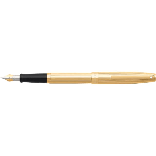 SHEAFFER Sagaris Fluted Gold/ Gold Tone Trim Medium Fountain Pen
