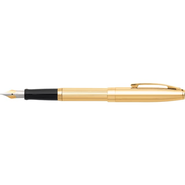 SHEAFFER Sagaris Fluted Gold/ Gold Tone Trim Medium Fountain Pen