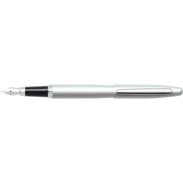 Sheaffer® VFM 9400 Satin Strobe Silver Fountain Pen With Chrome trim - Medium