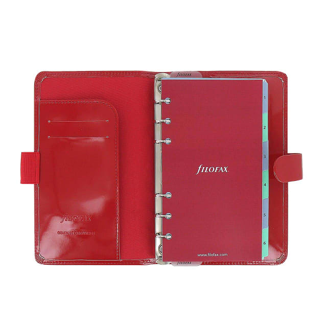 FILOFAX PER COM PATENT ORGANISER RED