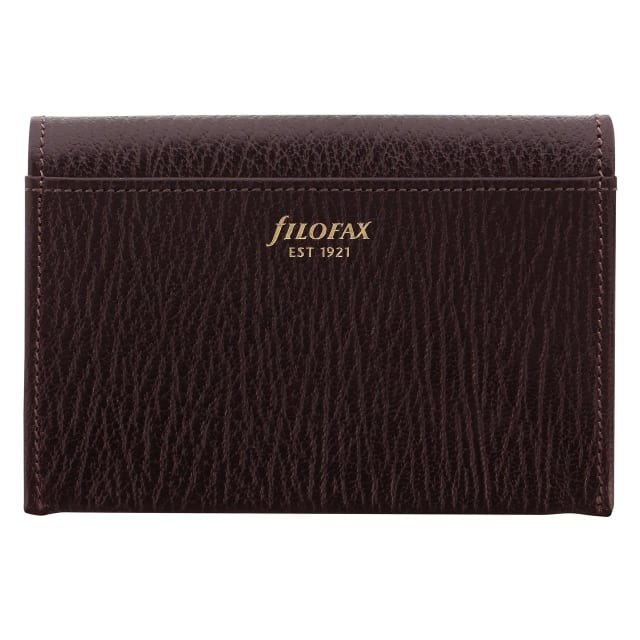 FILOFAX Chester Bus Crd Hldr SLG Brown