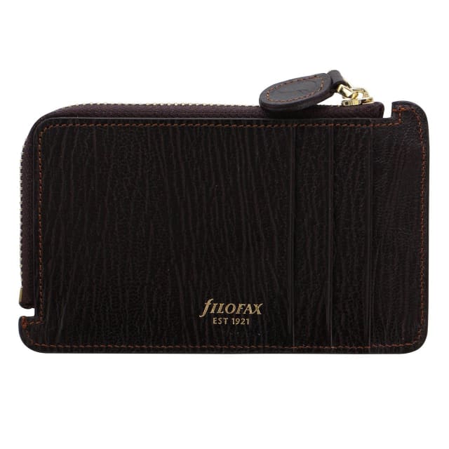 FILOFAX Chester Zip Crd Hldr SLG Brown