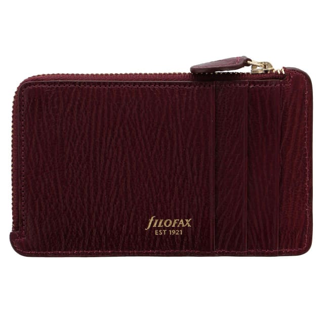 FILOFAX Chester Zip Crd Hldr SLG Red