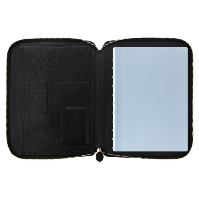FILOFAX Classic Stitch Soft A4 Zip Folio Blk