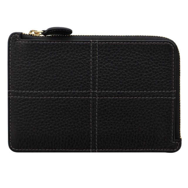 FILOFAX Classic Stitch Soft Zip Crd Hldr SLG Blk