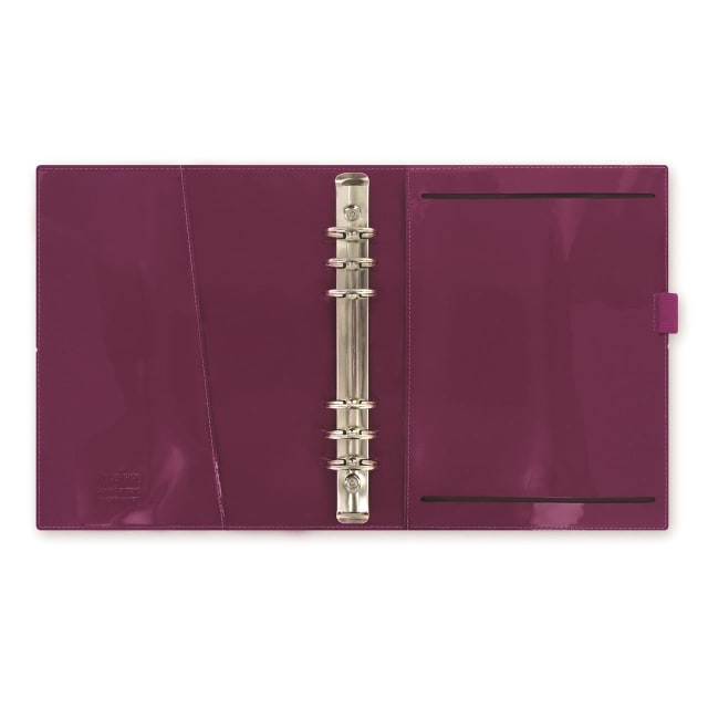 FILOFAX A5 DOMINO PTNT ORGANISER AUBERGINEwSPOTS
