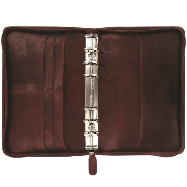 FILOFAX PER LOCKWOOD ZIP ORGANISER GARNET