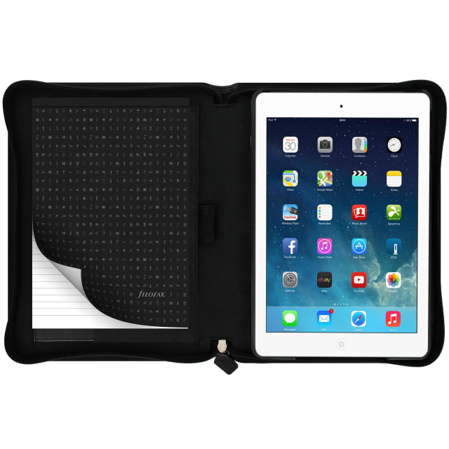 FILOFAX PENNYBRIDGE LARGE ZIP IPAD AIR 2 BLACK