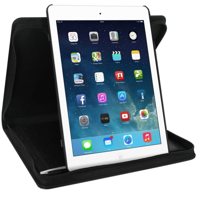 FILOFAX PENNYBRIDGE LARGE ZIP IPAD AIR 2 BLACK