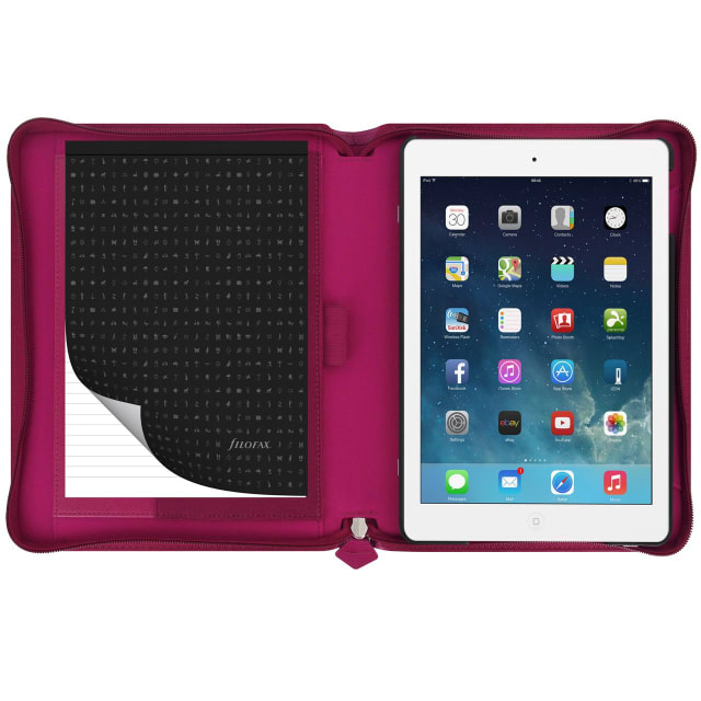 FILOFAX PENNYBRIDGE Lge ZIP IPAD AIR 2 RASPBERRY