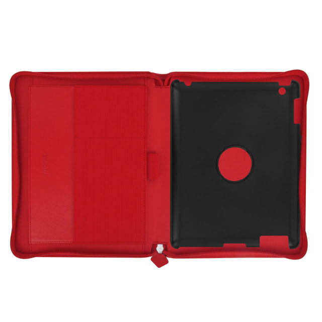 FILOFAX SAFFIANO Lge ZIP IPAD2,3,4 CASE POPPY