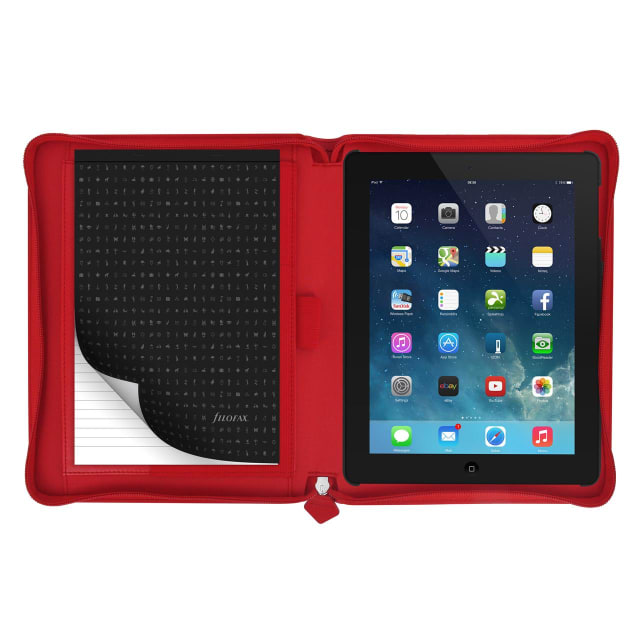 FILOFAX SAFFIANO Lge ZIP IPAD2,3,4 CASE POPPY