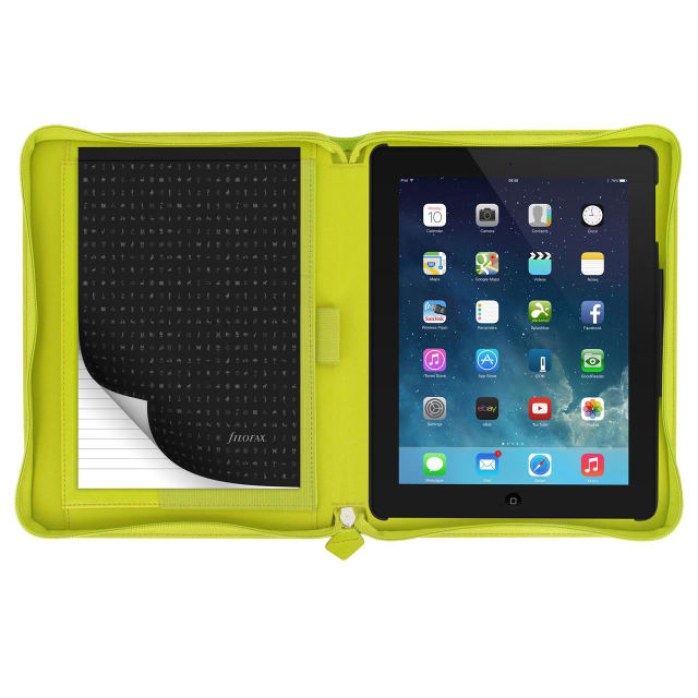 FILOFAX SAFFIANO Lge ZIP IPAD2,3,4 CASE PEAR