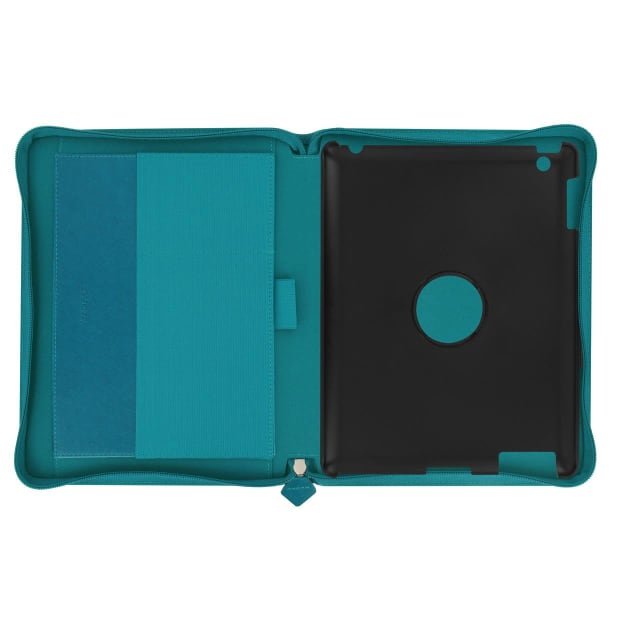 FILOFAX SAFFIANO Lge ZIP IPAD2,3,4 CASE Aqua