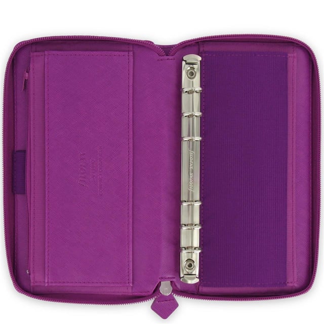 FILOFAX PER COM SAFFIANO ZIP ORGANISER RASPBERRY