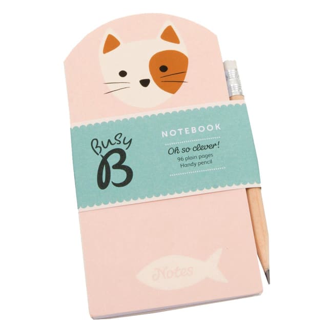 KTWO Busy B Mini Kitty Notebook with Pencil