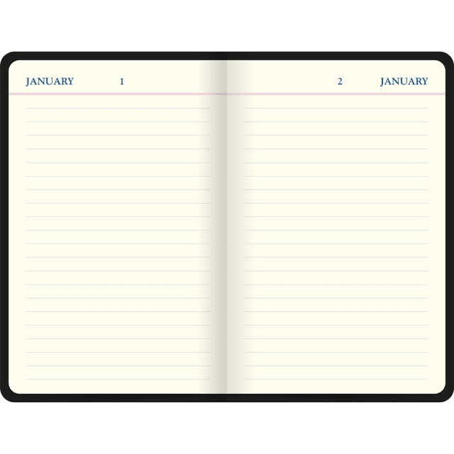 LETTS Icon Book Perpetual Diary Blk