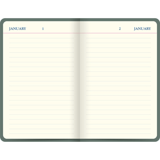 LETTS Icon Book Perpetual Diary Green