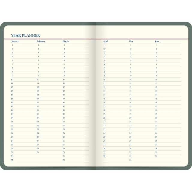 LETTS Icon Book Perpetual Diary Green