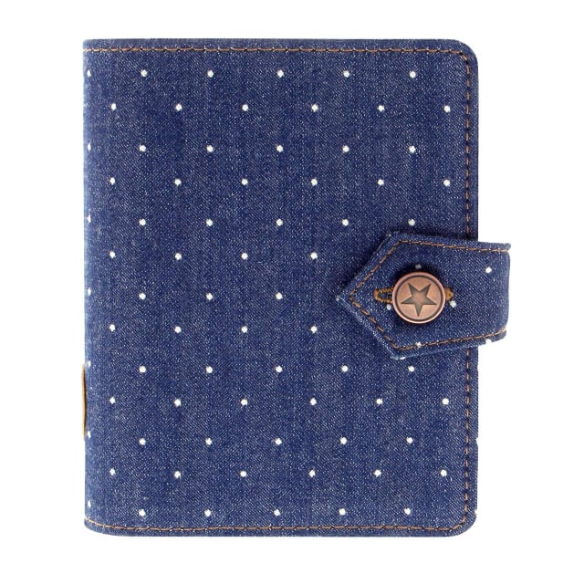 FILOFAX PKT DENIM DOTS ORGANISER INDIGO