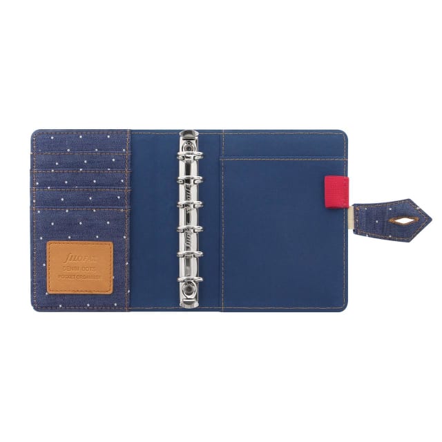 FILOFAX PKT DENIM DOTS ORGANISER INDIGO