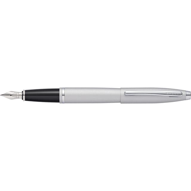 CROSS Calais Satin Chrome Fountain Pen, Medium Nib