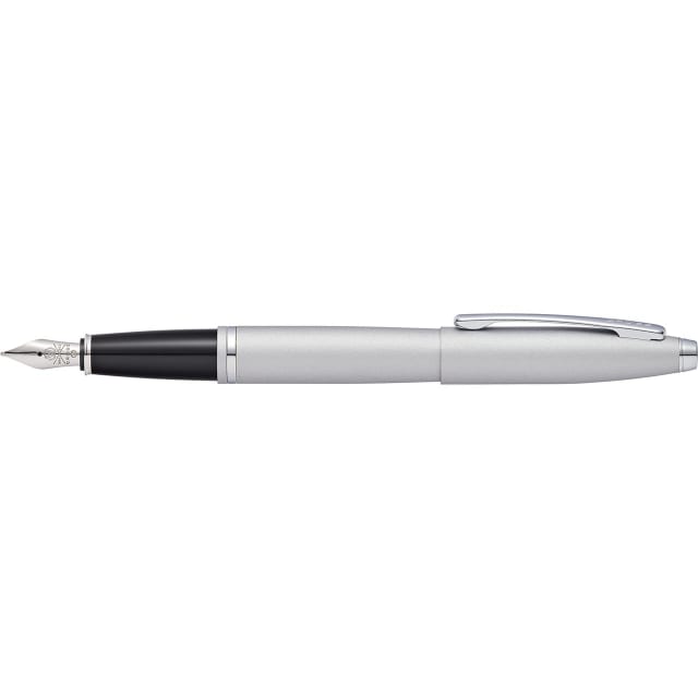CROSS Calais Satin Chrome Fountain Pen, Medium Nib